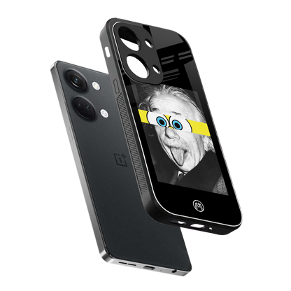 albert einstein spongebob squarepants back phone cover | glass case for oneplus nord 3