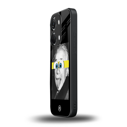albert einstein spongebob squarepants back phone cover | glass case for oneplus nord 3