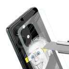 albert einstein spongebob squarepants back phone cover | glass case for oneplus nord 3