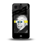 albert einstein spongebob squarepants back phone cover | glass case for oneplus nord 4