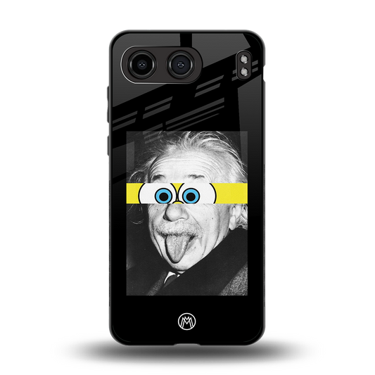 albert einstein spongebob squarepants back phone cover | glass case for oneplus nord 4