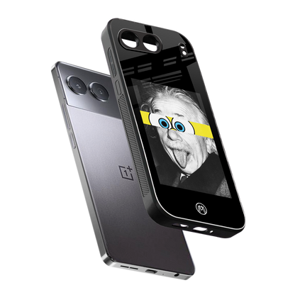 albert einstein spongebob squarepants back phone cover | glass case for oneplus nord 4