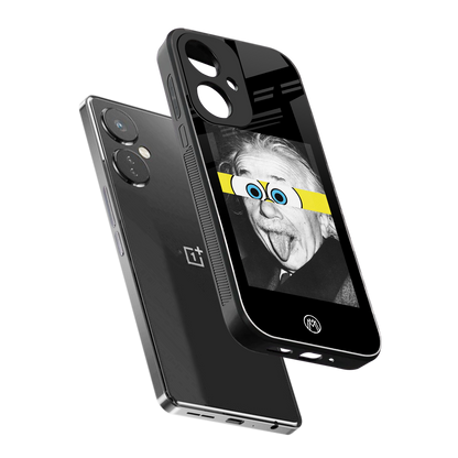 albert einstein spongebob squarepants back phone cover | glass case for oneplus nord ce 3