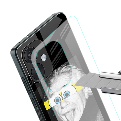 albert einstein spongebob squarepants back phone cover | glass case for oneplus nord ce 3