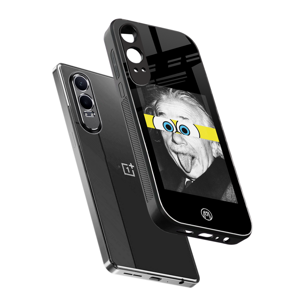 albert einstein spongebob squarepants back phone cover | glass case for oneplus nord ce 4 lite