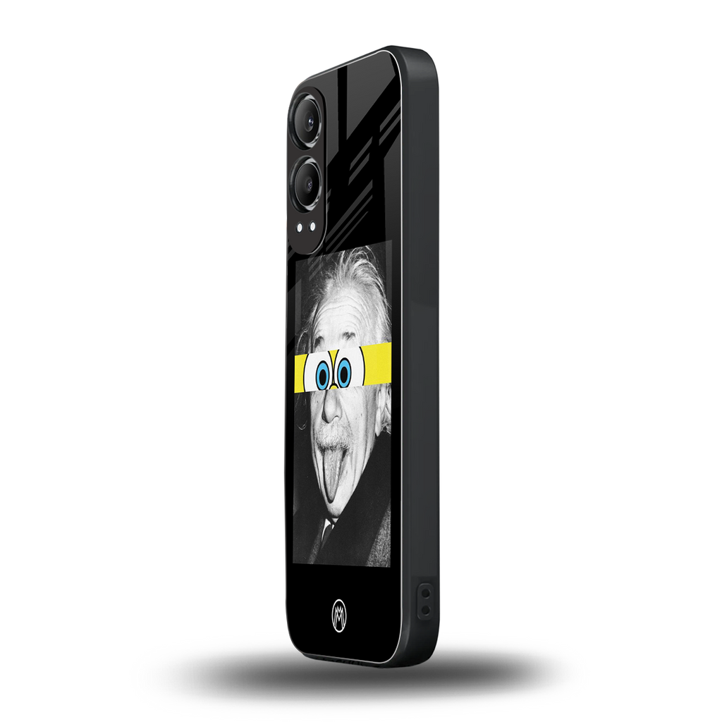 albert einstein spongebob squarepants back phone cover | glass case for oneplus nord ce 4 lite