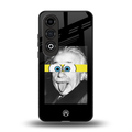 albert einstein spongebob squarepants back phone cover | glass case for oneplus nord ce 4