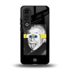 albert einstein spongebob squarepants back phone cover | glass case for oneplus nord ce 4