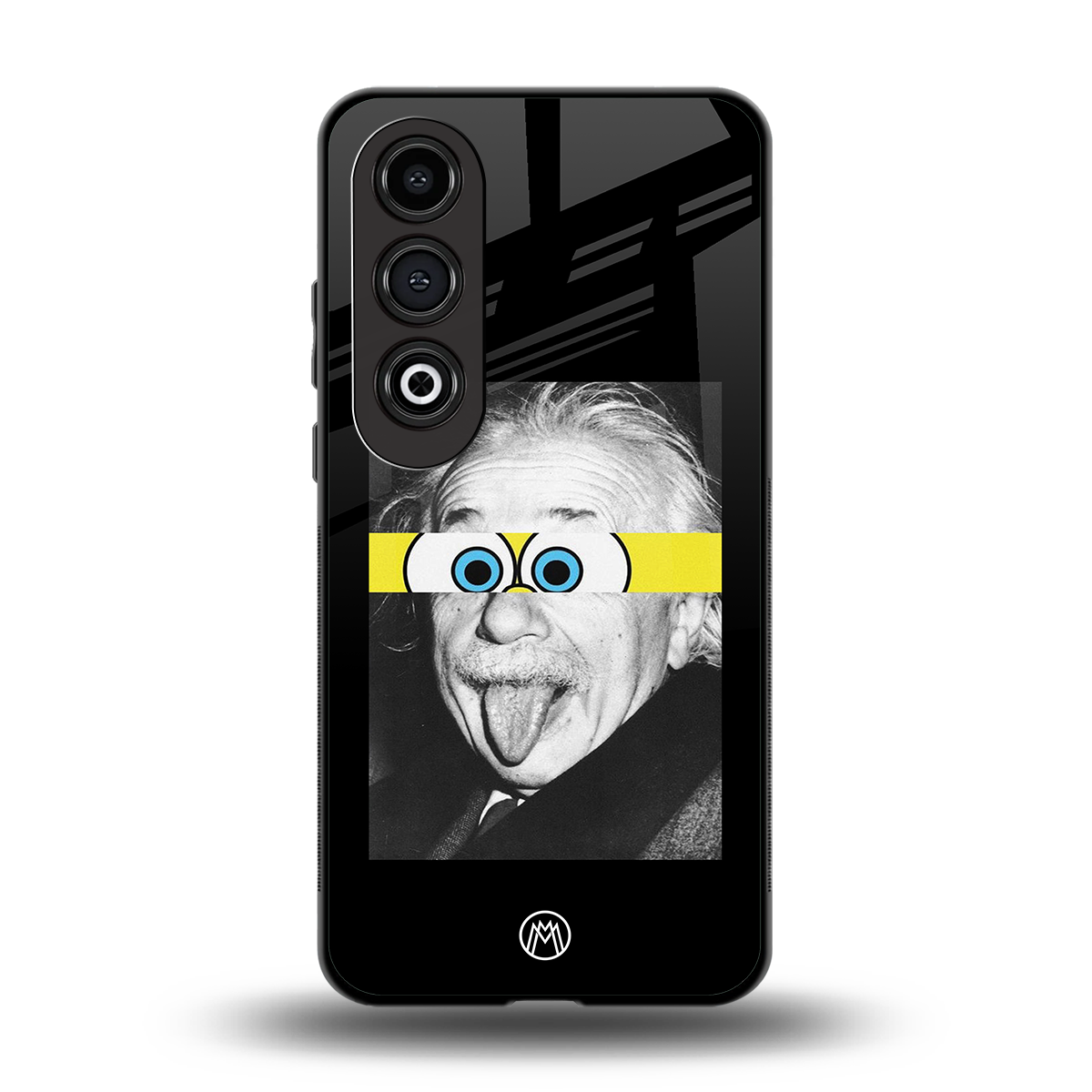 albert einstein spongebob squarepants back phone cover | glass case for oneplus nord ce 4
