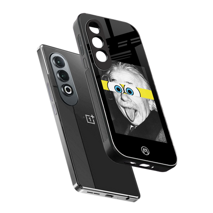 albert einstein spongebob squarepants back phone cover | glass case for oneplus nord ce 4