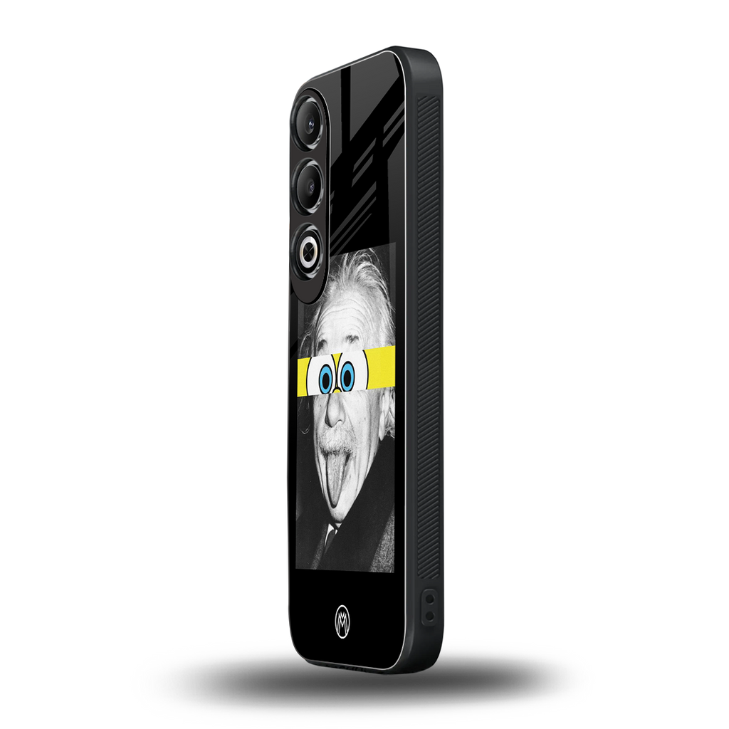 albert einstein spongebob squarepants back phone cover | glass case for oneplus nord ce 4