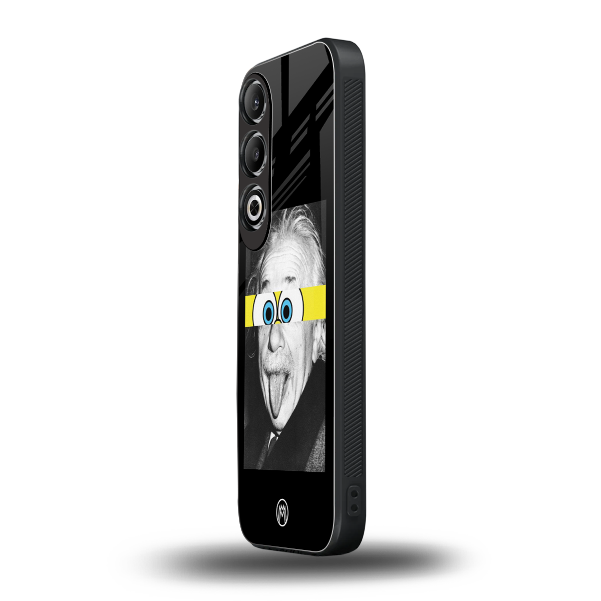 albert einstein spongebob squarepants back phone cover | glass case for oneplus nord ce 4