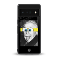 albert einstein spongebob squarepants back phone cover | glass case for google pixel 6 pro