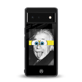 albert einstein spongebob squarepants back phone cover | glass case for google pixel 6