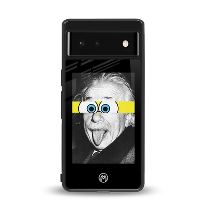 albert einstein spongebob squarepants back phone cover | glass case for Google Pixel 6A