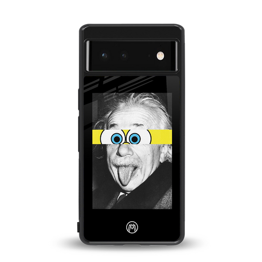 albert einstein spongebob squarepants back phone cover | glass case for Google Pixel 6A