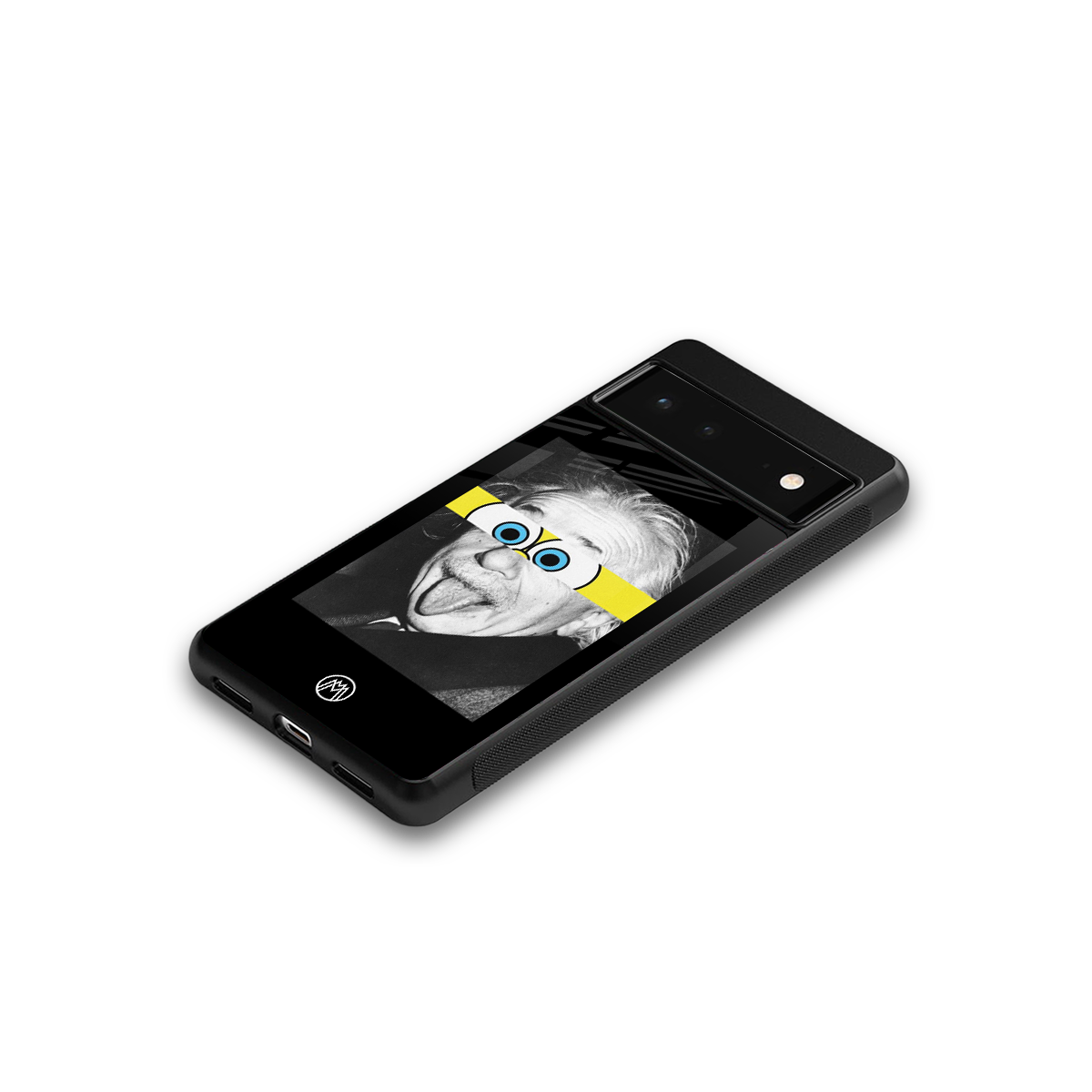 albert einstein spongebob squarepants back phone cover | glass case for google pixel 6