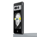 albert einstein spongebob squarepants back phone cover | glass case for google pixel 7 pro