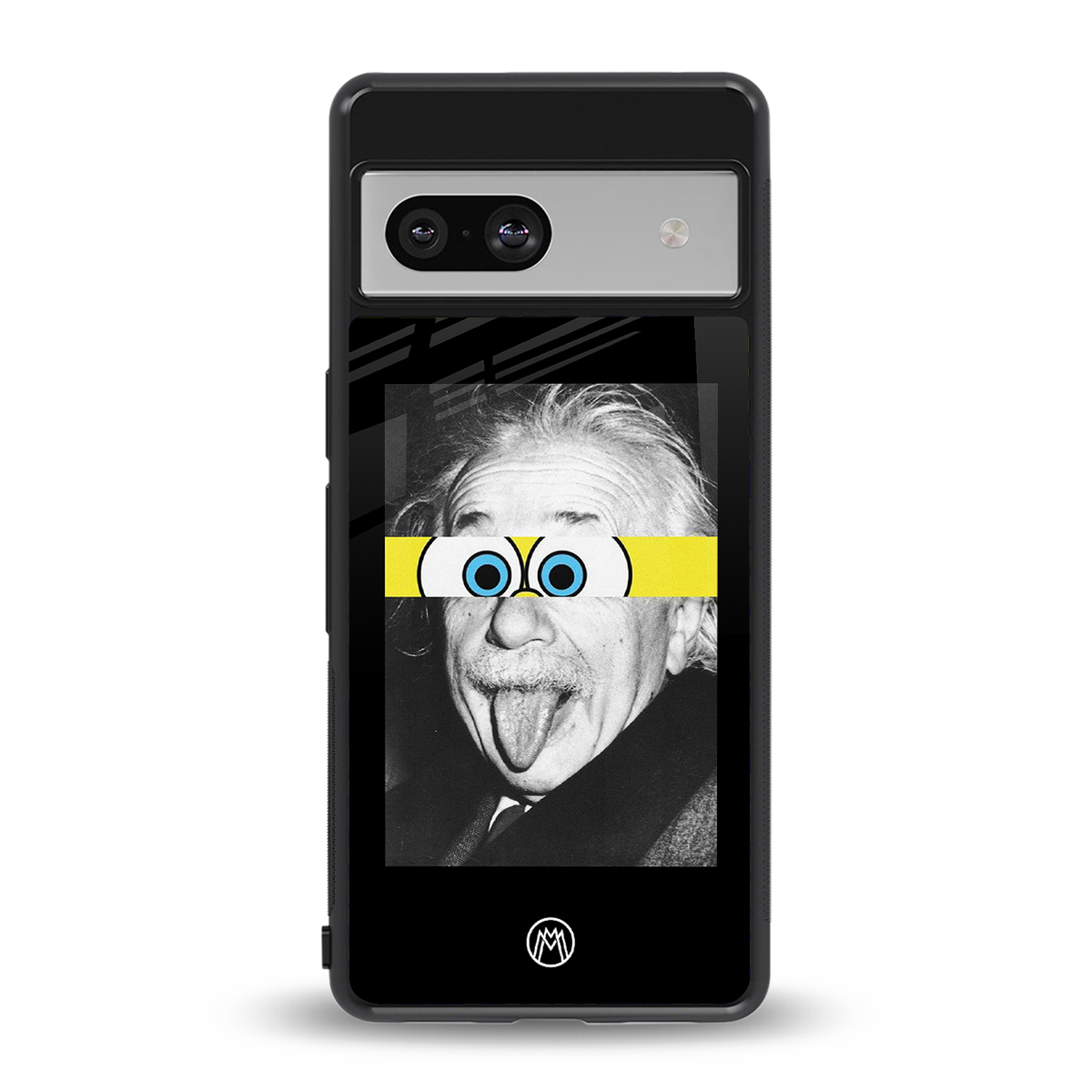 albert einstein spongebob squarepants back phone cover | glass case for Google Pixel 7A