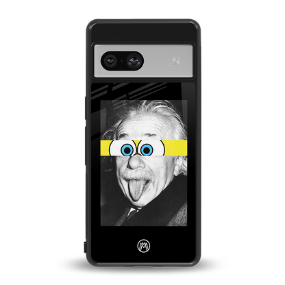 albert einstein spongebob squarepants back phone cover | glass case for Google Pixel 7A