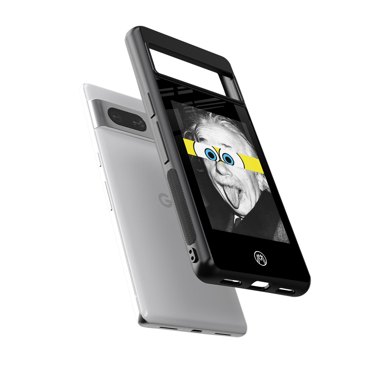 albert einstein spongebob squarepants back phone cover | glass case for Google Pixel 7A