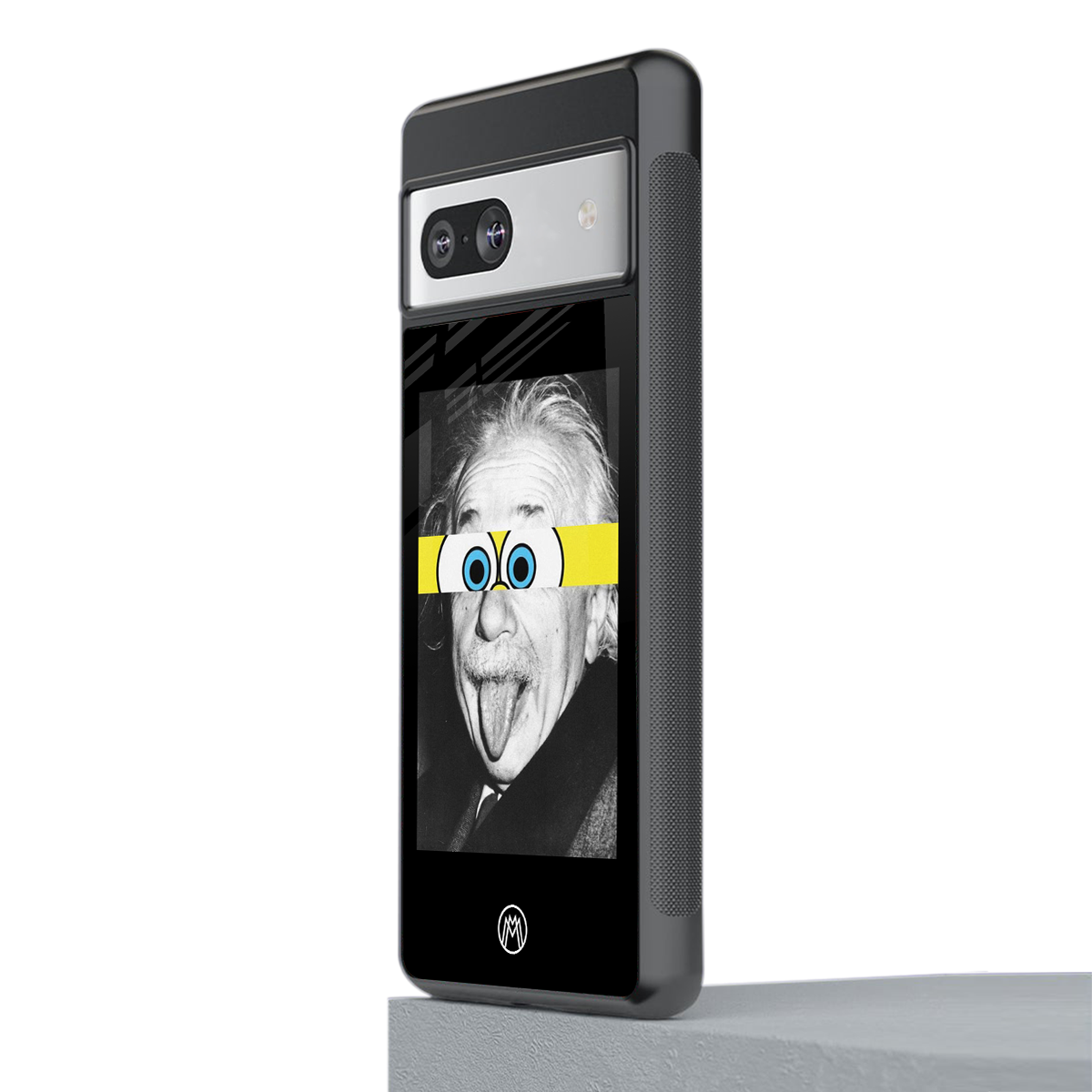 albert einstein spongebob squarepants back phone cover | glass case for Google Pixel 7A