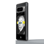 albert einstein spongebob squarepants back phone cover | glass case for google pixel 8 pro