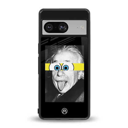 albert einstein spongebob squarepants back phone cover | glass case for Google Pixel 8