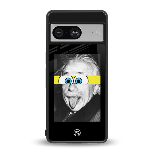 albert einstein spongebob squarepants back phone cover | glass case for Google Pixel 8