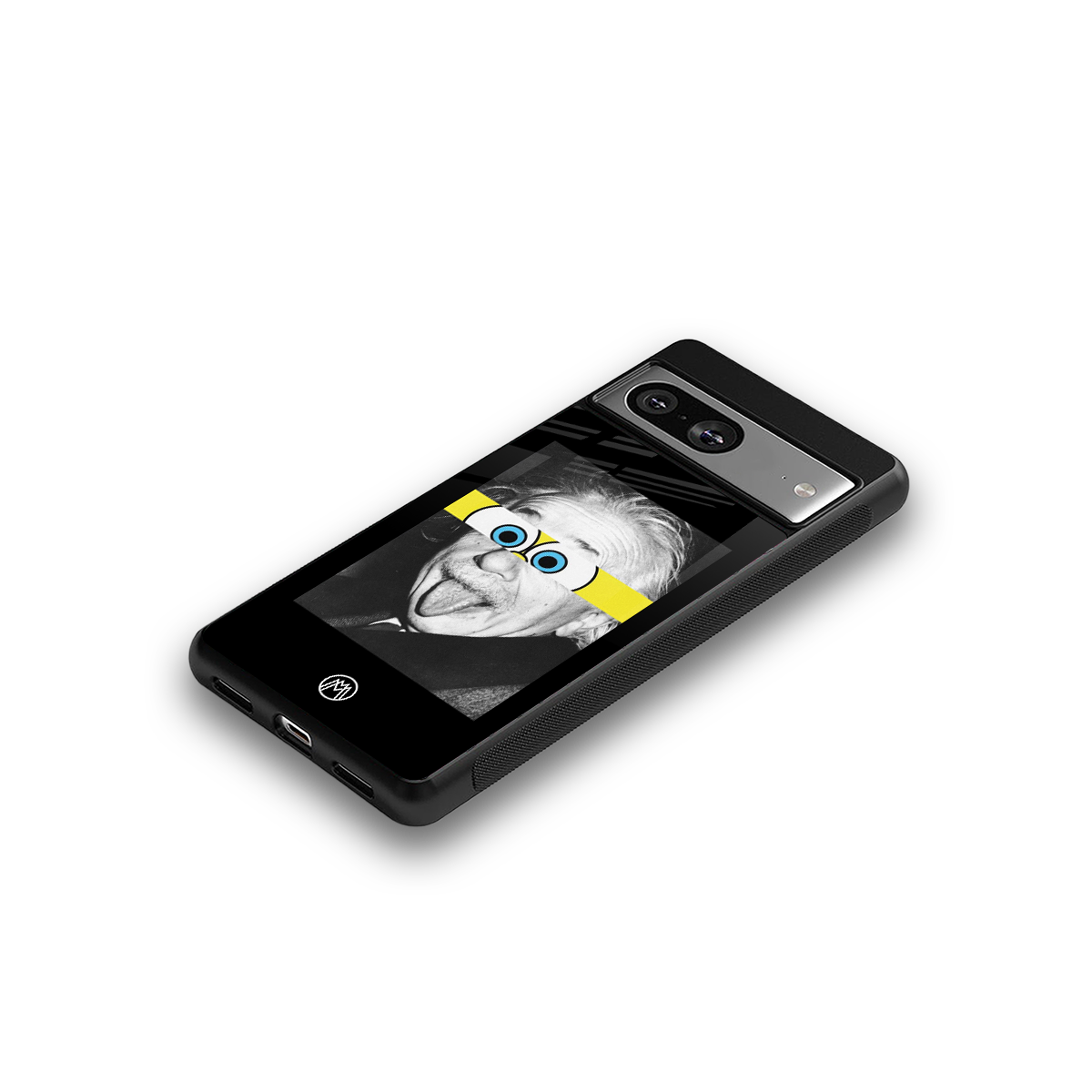 albert einstein spongebob squarepants back phone cover | glass case for Google Pixel 8