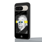 albert einstein spongebob squarepants back phone cover | glass case for google pixel 9