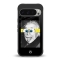 albert einstein spongebob squarepants back phone cover | glass case for google pixel 9 pro
