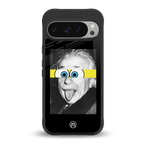 albert einstein spongebob squarepants back phone cover | glass case for google pixel 9 pro