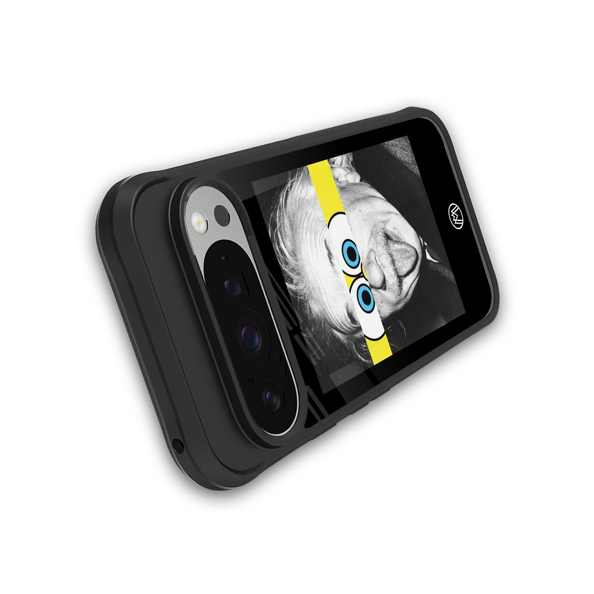 albert einstein spongebob squarepants back phone cover | glass case for google pixel 9 pro xl