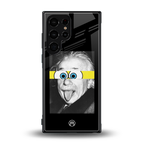 albert einstein spongebob squarepants back phone cover | glass case for samsung galaxy s23 ultra