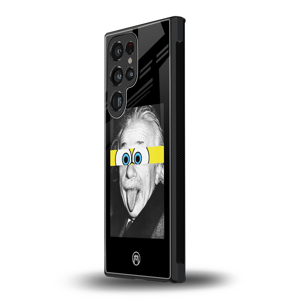 albert einstein spongebob squarepants back phone cover | glass case for samsung galaxy s23 ultra