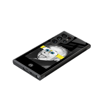 albert einstein spongebob squarepants back phone cover | glass case for samsung galaxy s23 ultra