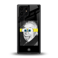 albert einstein spongebob squarepants back phone cover | glass case for samsung galaxy s25 ultra