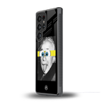 albert einstein spongebob squarepants back phone cover | glass case for samsung galaxy s25 ultra