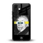 albert einstein spongebob squarepants back phone cover | glass case for samsung galaxy s23 plus