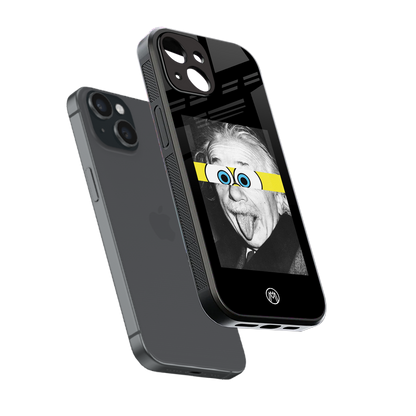 albert einstein spongebob squarepants back phone cover | glass case for iphone 15