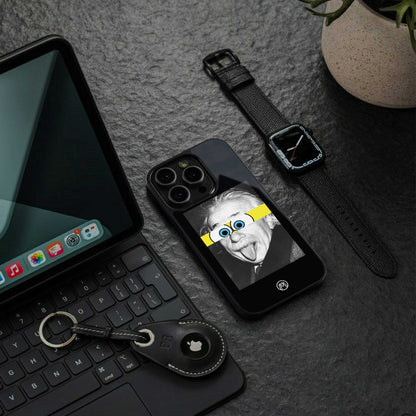 albert einstein spongebob squarepants back phone cover | glass case for samsung galaxy s23 plus