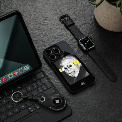 albert einstein spongebob squarepants back phone cover | glass case for Google Pixel 8