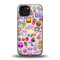 alien stickers studio back phone cover | glass case for iphone 13 mini