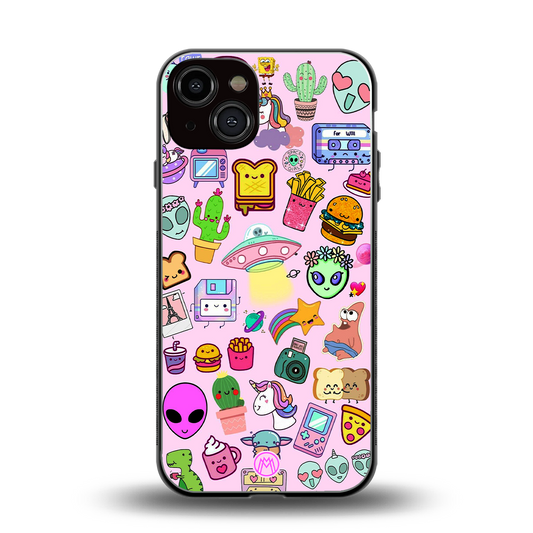 alien stickers studio back phone cover | glass case for iphone 13
