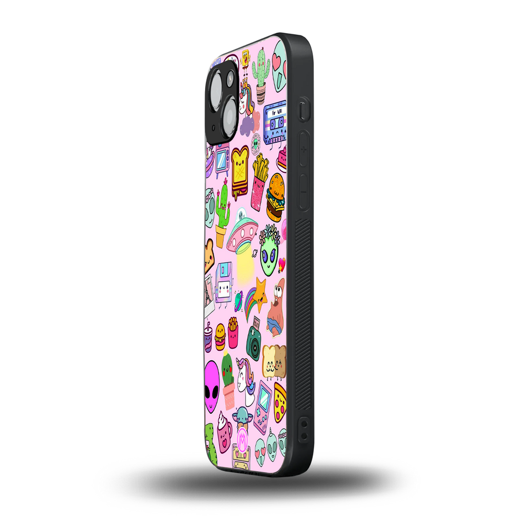alien stickers studio back phone cover | glass case for iphone 13
