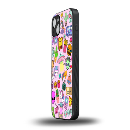 alien stickers studio back phone cover | glass case for iphone 13