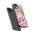 alien stickers studio back phone cover | glass case for iphone 14 plus