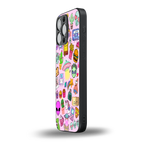 alien stickers studio back phone cover | glass case for iphone 14 pro max