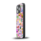 alien stickers studio back phone cover | glass case for iphone 15 pro